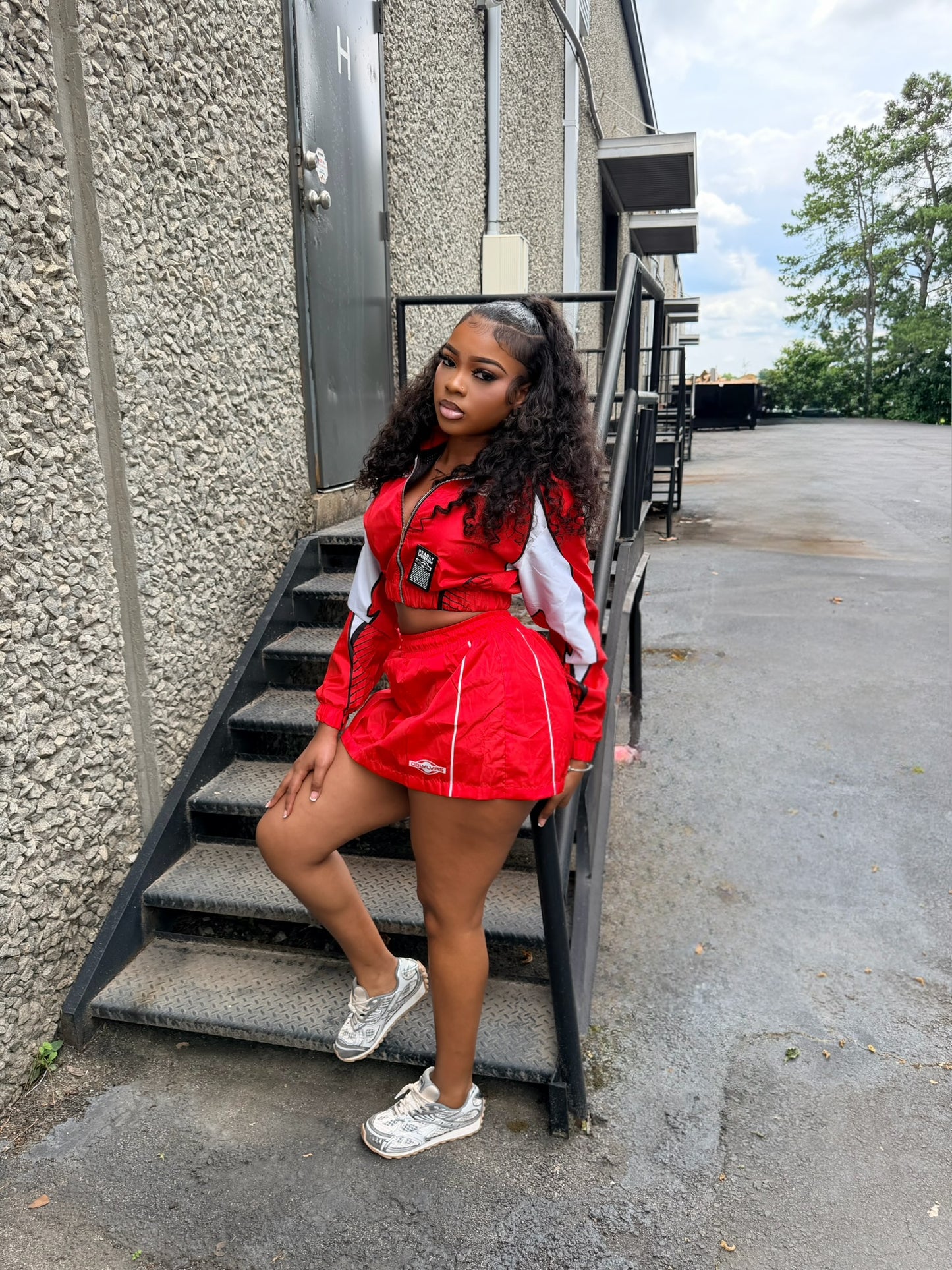 Red Racer Girl Set