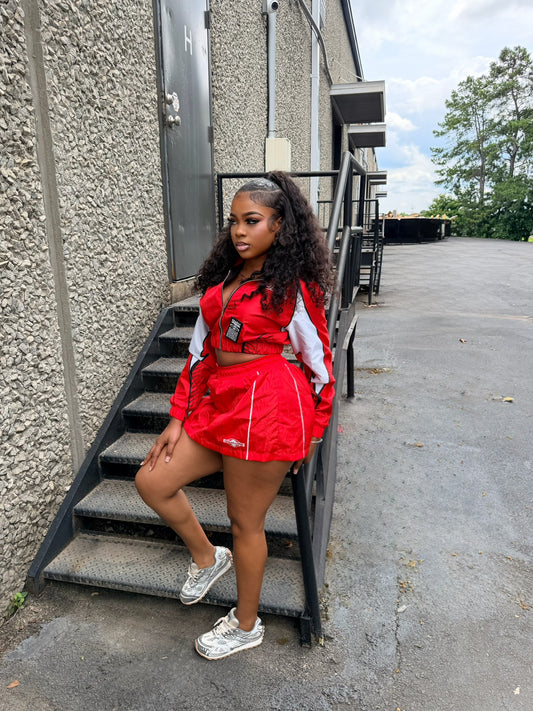Red Racer Girl Set