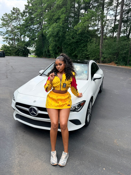 Yellow Racer Girl Set